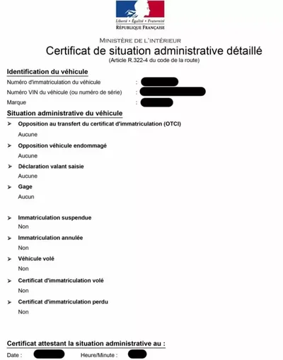 Certificat de Gage